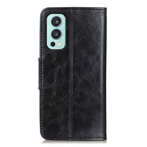 Откидной чехол для OnePlus Nord 2 5G, Split Leather Wallet, чёрный