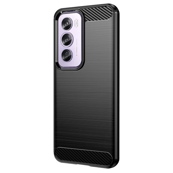 Чехол до Oppo Reno 12, Carbon, чёрный