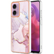 Захисний чохол для Motorola Moto G24 / G24 Power / G04, Marble Slim Case, рожевий