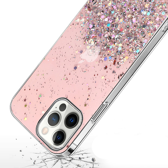 Чехол до iPhone 13 Pro Max, Glittery, розовый