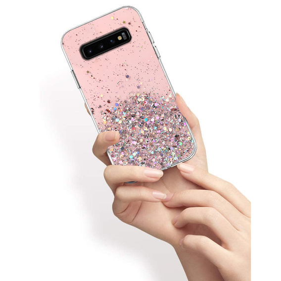 Чехол до Samsung Galaxy S10 5G, Glittery, розовый