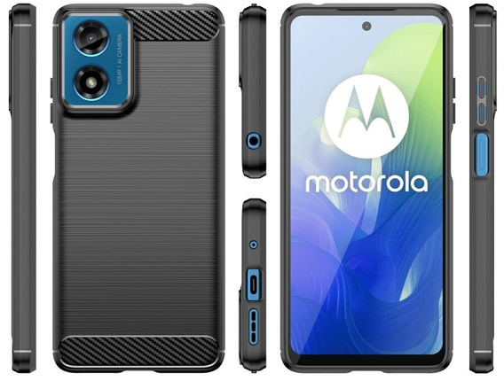 Чехол до Motorola Moto G24 / G24 Power / G04, Carbon, чёрный