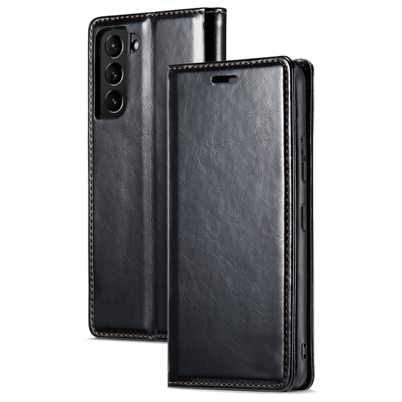 Чохол-книжка для Samsung Galaxy S23, ERBORD Waxy Wallet, чорний