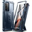 Бронированный чехол для Samsung Galaxy S22 Ultra, Dexnor Full Body, темно-синий