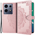 Чохол-книжка для Infinix Note 30 VIP, Mandala, рожевий rose gold