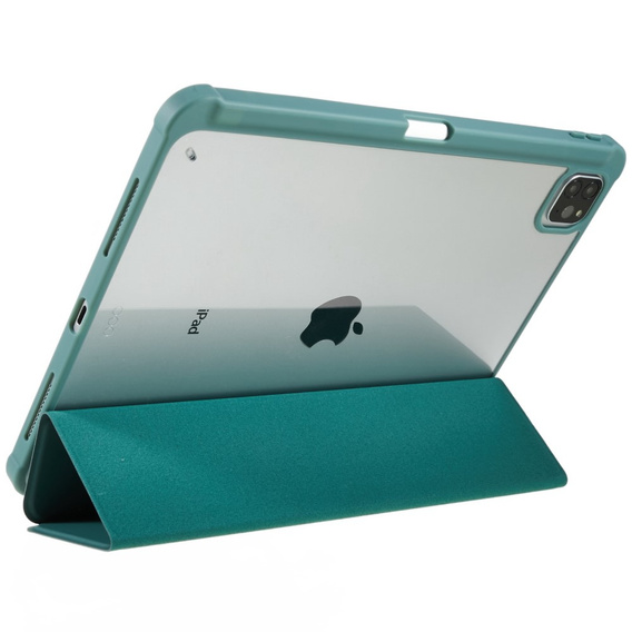 Чехол для iPad Pro 11 2022 / 2021 / 2020 / 2018, Smartcase Hybrid, с местом для стилуса, тёмно-зелёный