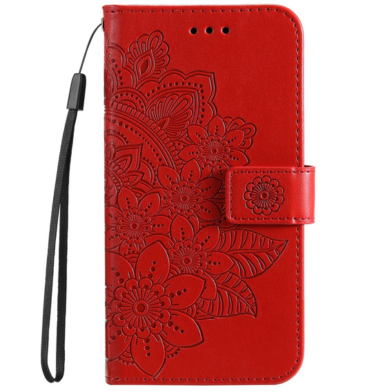 Чохол-книжка для Samsung Galaxy A33 5G, Mandala Flower, червоний