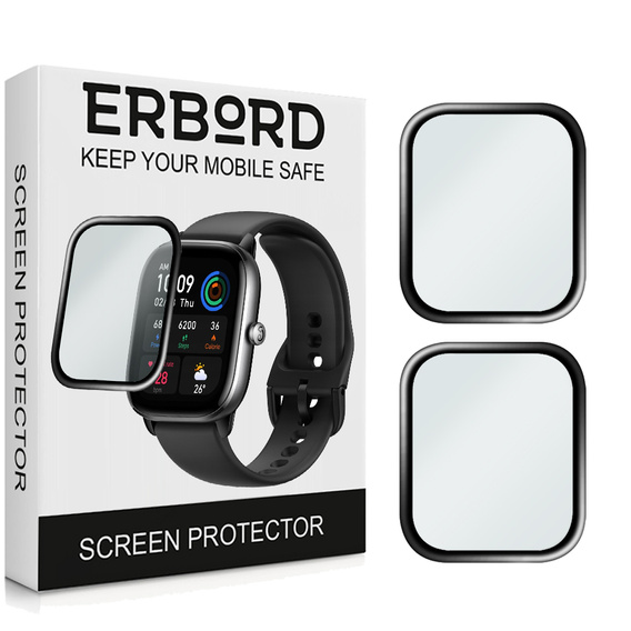 2x Гибридное стекло ERBORD для Amazfit GTS 4 Mini