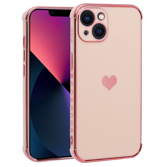 Чехол до Apple iPhone 13, Electro heart, розовый rose gold