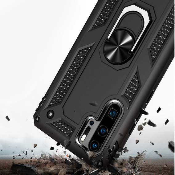 Бронированный Чехол до Huawei P30 Pro, Nox Case Ring, чёрный