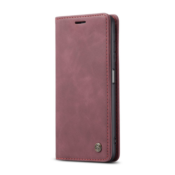 Чехол CASEME для Xiaomi Redmi Note 10 / 10S, Leather Wallet Case, бордовый