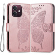 Чохол-книжка для Oppo A40 / Oppo A40m, Butterfly, рожевий rose gold