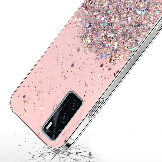 Чoхол до Vivo S7E/ Y73S/ Y70/ V20 SE, Glittery, рожевий