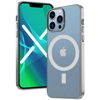 Чехол до iPhone 13 Pro, ERBORD Hybrid MagSafe Case, серебряный