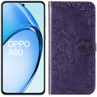 Откидной чехол для Oppo A60, Mandala, фиолетовый