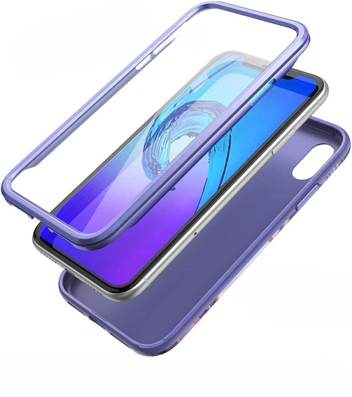 Чoхол до iPhone XR, Suritch Full Body Marble, фіолетовий