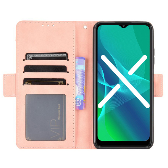 Откидной чехол для Oppo Reno5 Lite, Card Slot, розовый