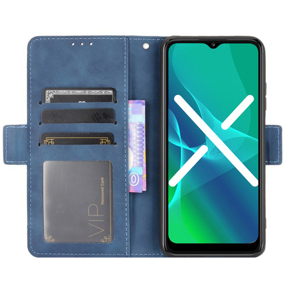 Откидной чехол для Oppo Reno7 5G, Card Slot, синий