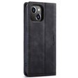 Чехол CASEME для iPhone 14, Leather Wallet Case, чёрный