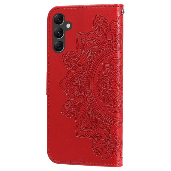 Откидной чехол для Samsung Galaxy A14 4G/5G, Mandala Flower, красный