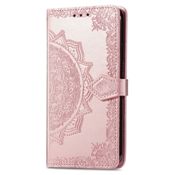 Откидной чехол для Oppo A40 / Oppo A40m, Mandala, розовый rose gold