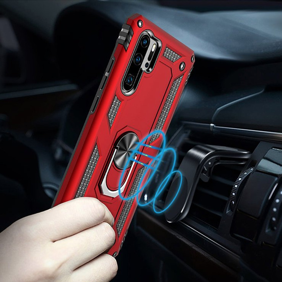 Бронированный Чехол до Huawei P30 Pro, Nox Case Ring, красный