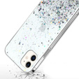 Чехол до iPhone 12/12 Pro, Glittery, прозрачный