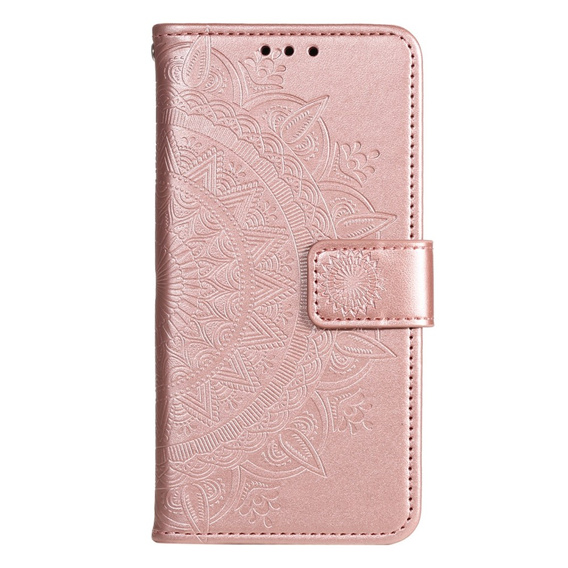 Откидной чехол для Oppo A17, Mandala, розовый rose gold