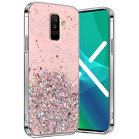 Чехол до Samsung Galaxy A6 Plus 2018, Glittery, розовый