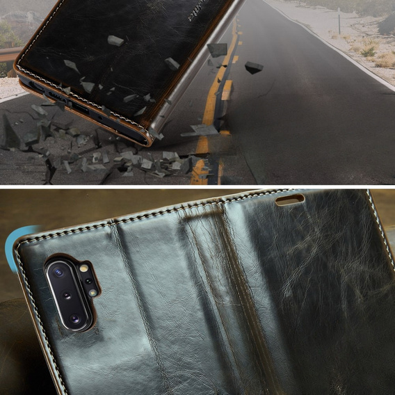 Флип-кейс CASEME для Samsung Galaxy Note 10 Plus, Waxy Textured, кофе