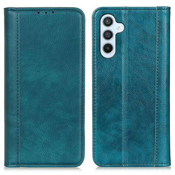 Чехол до Samsung Galaxy A56, Wallet Litchi Leather, зелёный