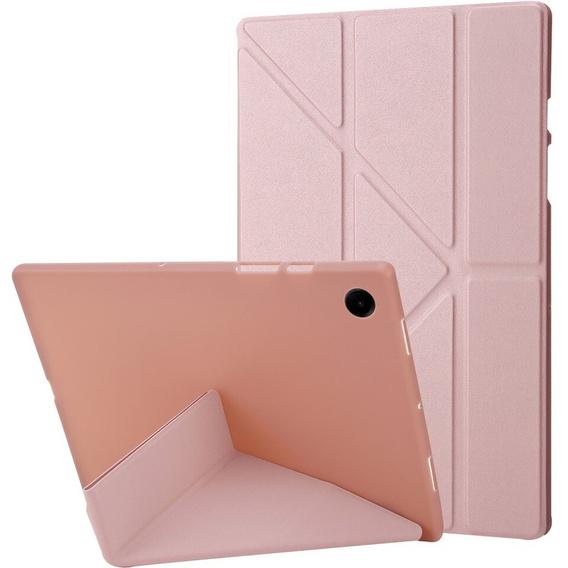 Чехол для Samsung Galaxy Tab A9+, Origami, розовый rose gold