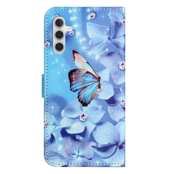 Откидной чехол для Samsung Galaxy M15 5G, Wallet, Flower and Butterfly