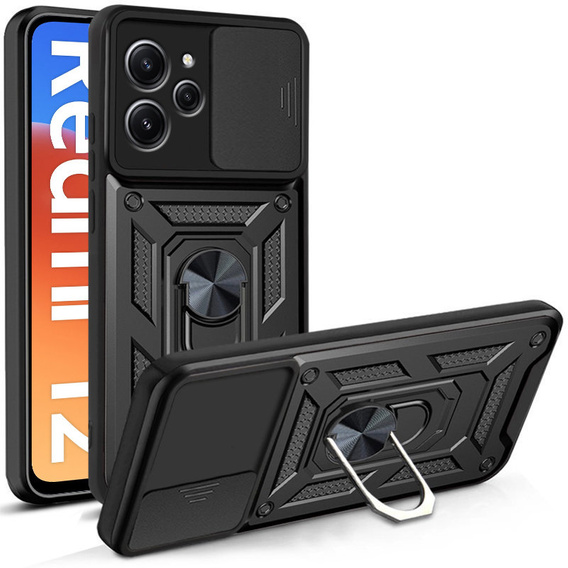 Чехол NOX Camera Slide Xiaomi Redmi 12, CamShield Slide, чёрный