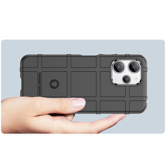 Чехол до Xiaomi Redmi 12 4G, Rugged Shield, чёрный