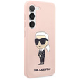 Чехол Karl Lagerfeld до Samsung Galaxy S23+ Plus, Silicone Ikonik, розовый