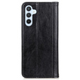 Чoхол до Samsung Galaxy S24, Wallet Litchi Leather, чорний