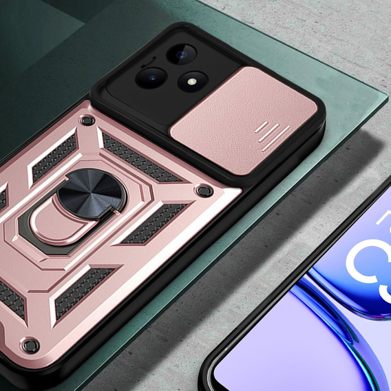 Чохол NOX Camera Slide Realme C53 4G, CamShield Slide, рожевий rose gold