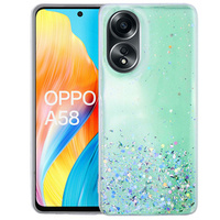 Чехол до Oppo A58 4G, Glittery, зелёный