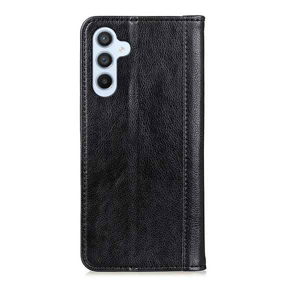 Чехол до Samsung Galaxy A36 5G, Wallet Litchi Leather, чёрный