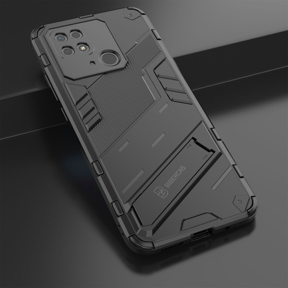 Чохол для Xiaomi Redmi 10C, Military kickstand, чорний