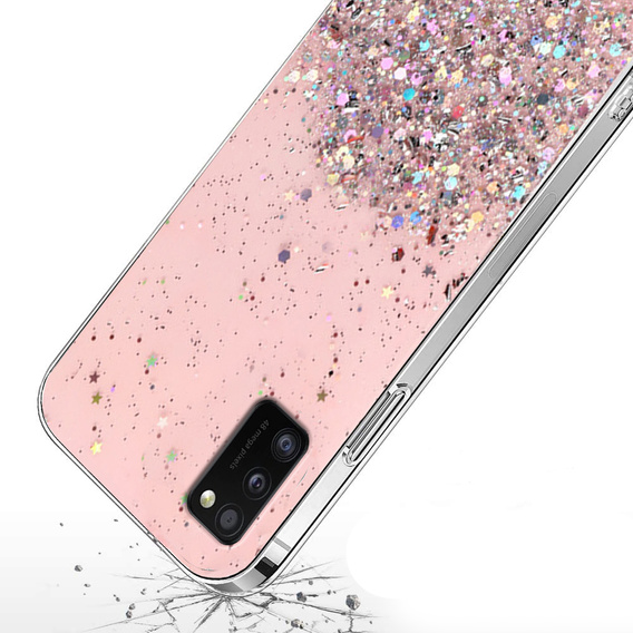 Чoхол до Samsung Galaxy A41, Glittery, рожевий