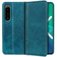 Чехол до Sony Xperia 5 IV 5G, Wallet Litchi Leather, зелёный