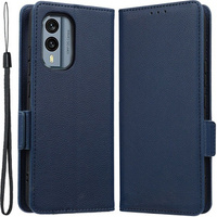 Откидной чехол для Nokia X30 5G, Wallet Litchi Magnet Case, темно-синий