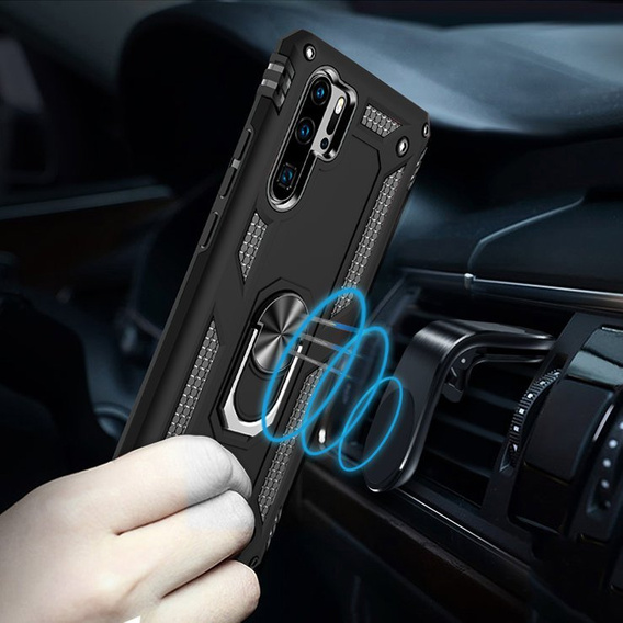 Бронированный Чехол до Huawei P30 Pro, Nox Case Ring, чёрный