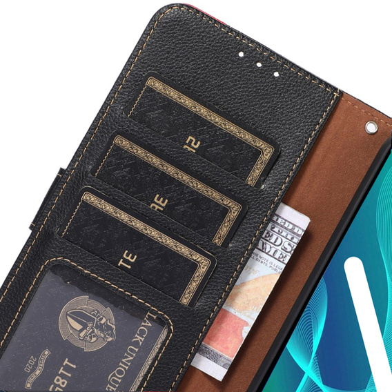 Откидной чехол для Sony Xperia 1 IV, Case KHAZNEH RFID, чёрный