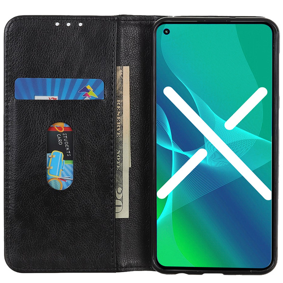 Чехол до Honor Magic 5 Lite 5G, Wallet Litchi Leather, чёрный
