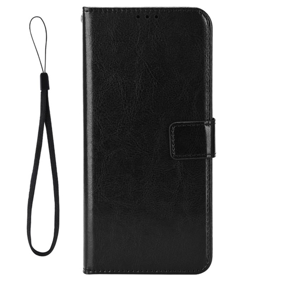 Футляр з клапаном для Honor 70 5G, Crazy Horse Wallet, чорний