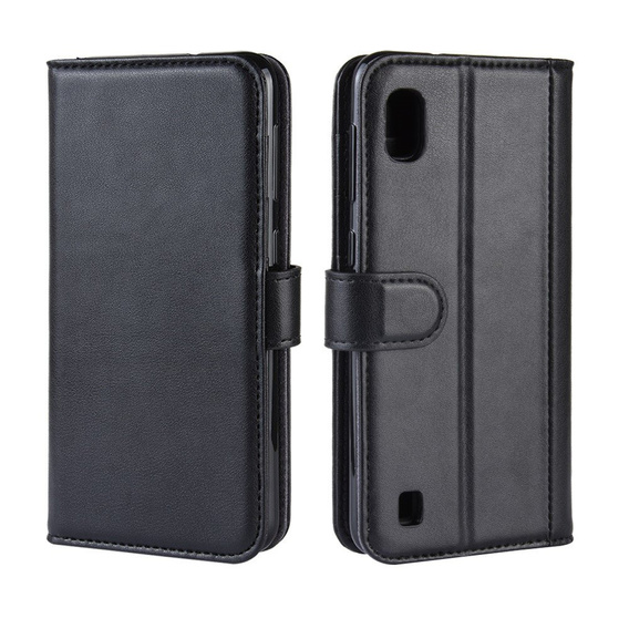 Откидной чехол для Samsung Galaxy A10, Split Leather Wallet, чёрный