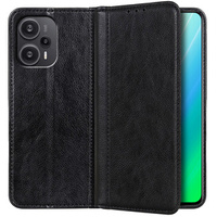 Чoхол до Poco F5 5G, Wallet Litchi Leather, чорний